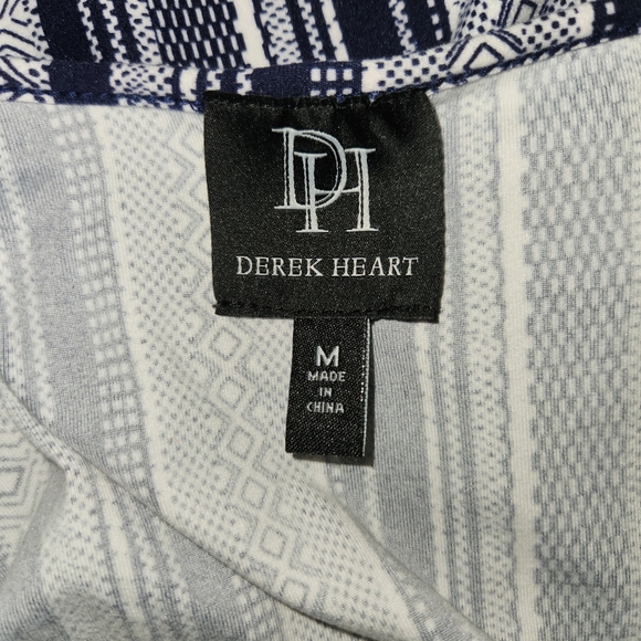 NWT Derek Heart Black and White Faux Wrap Dress Size Medium - Picture 5 of 7